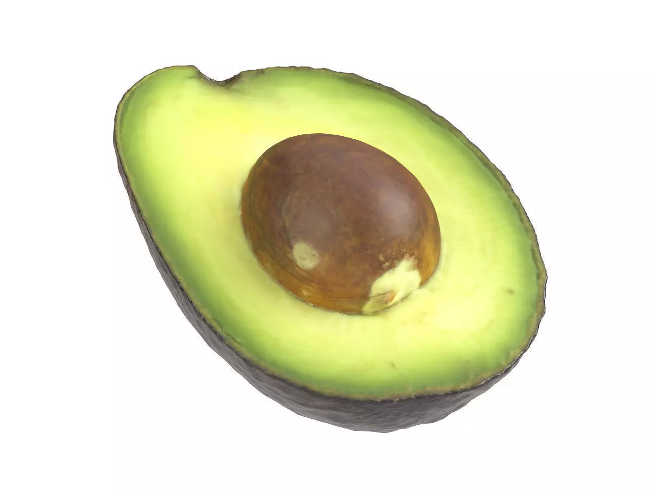 Photorealistic Avocado Half 3D Scan  3D model_0