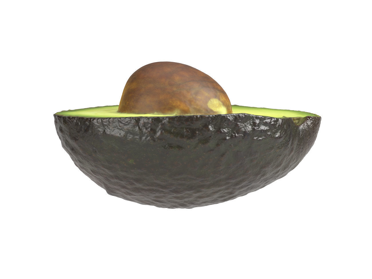 Photorealistic Avocado Half 3D Scan  3D model_2