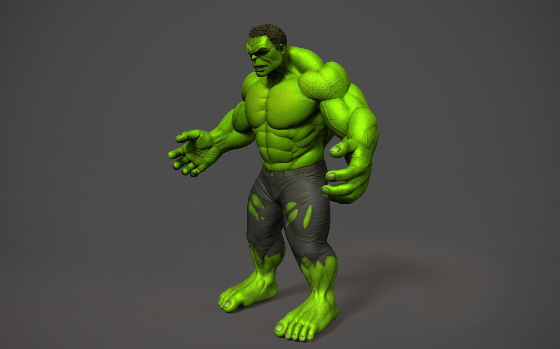 THE INCREDIBLE HULK 3D print model_2