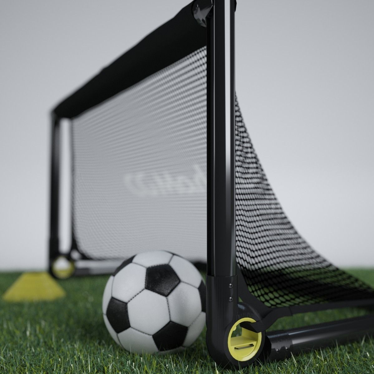 Portable Soccer Goal and Soccer Ball with ... 3D Model 3D ...