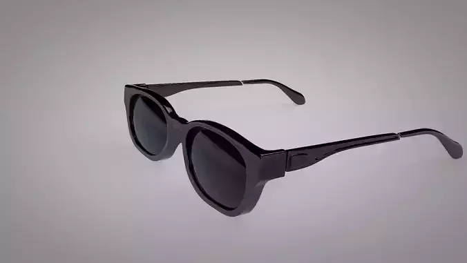 Sunglass 3d Model pair of sunglasses on plate