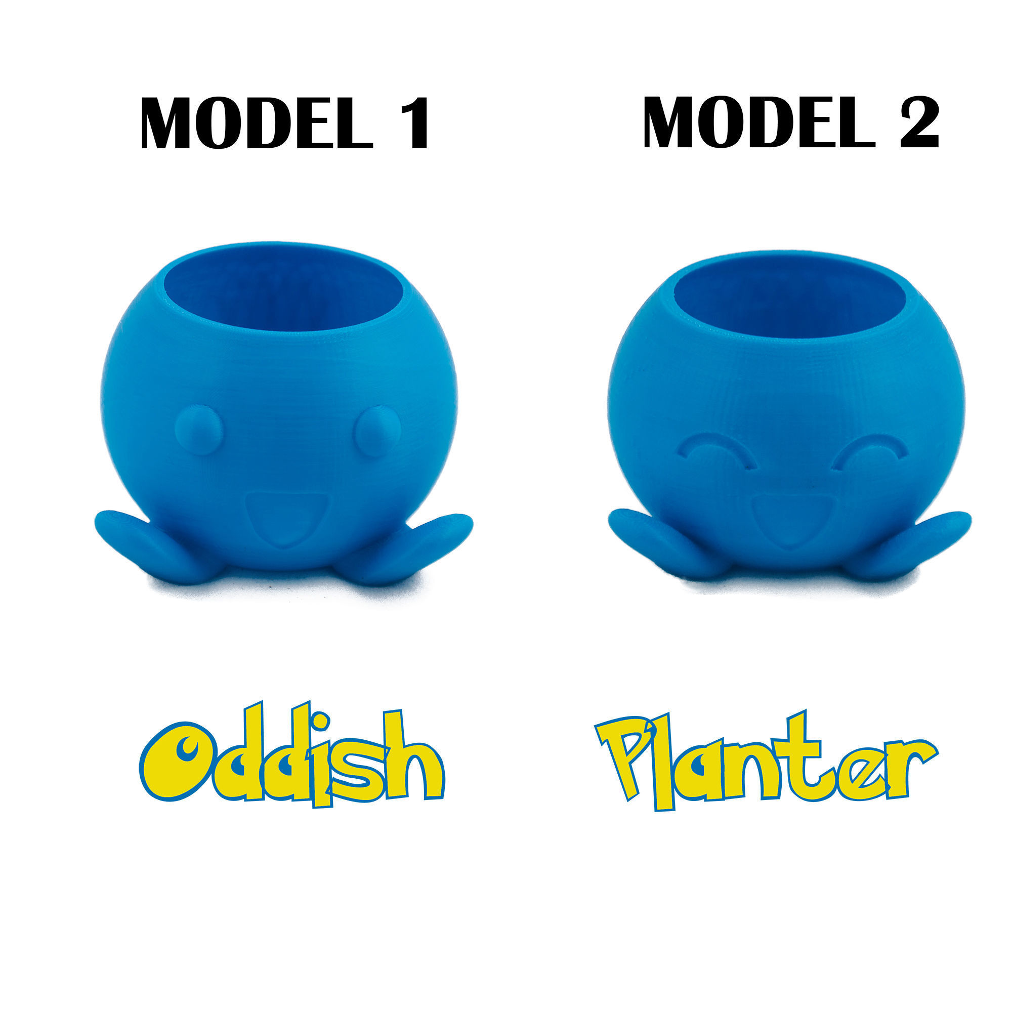 Oddish Planter -Pokemon Planter - Succulent Planter - Cactus Pot 3D print model_1