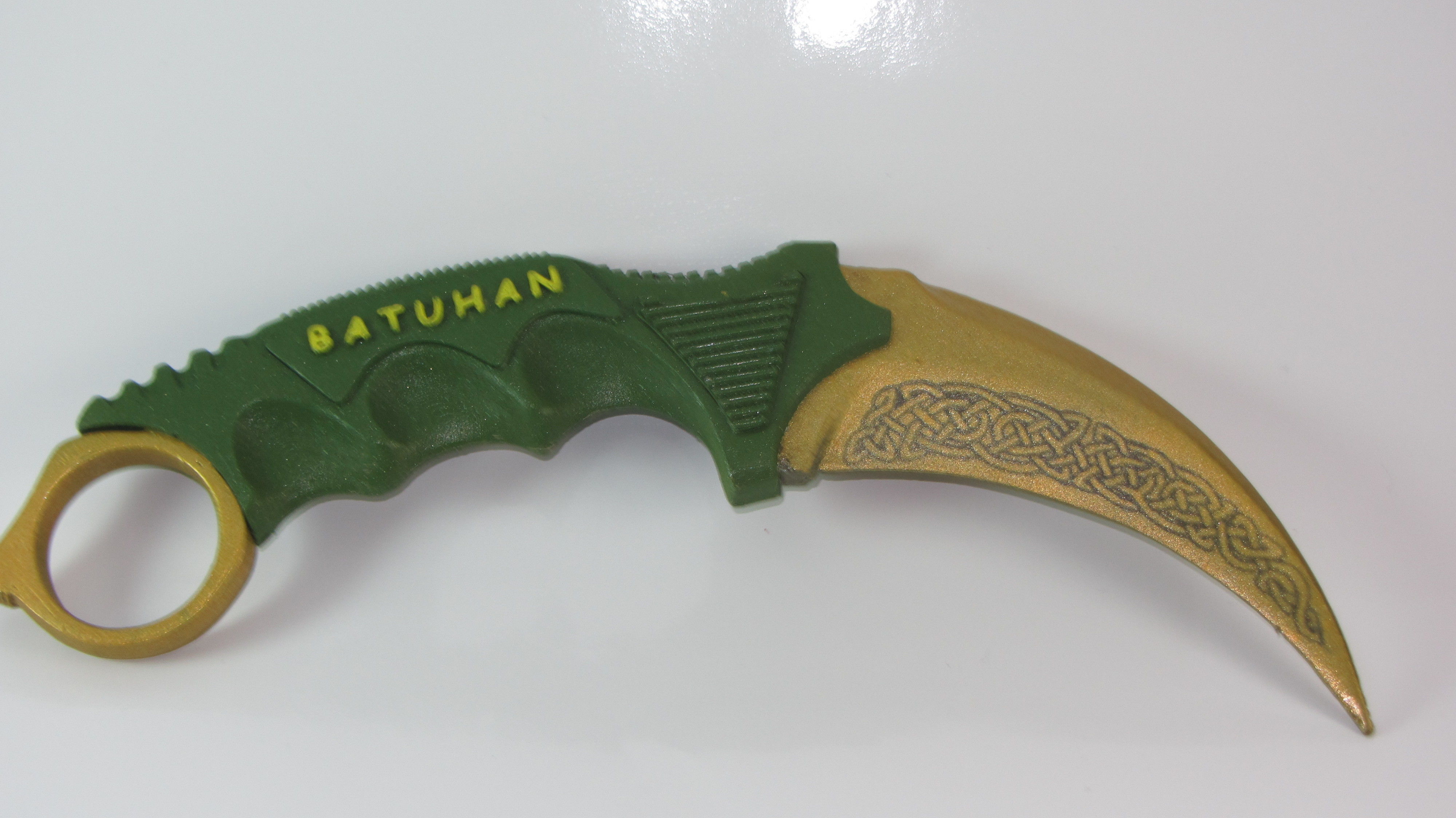 cs go karambit nametag - counter strike replica knife 3D print model_1