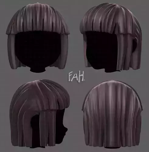 3D Hair style for girl V11