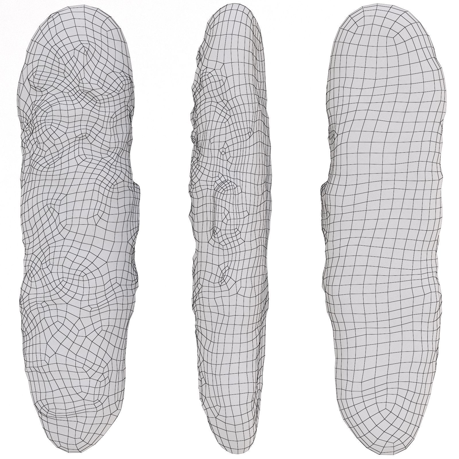 Long Cheese Bun - PBR 3D model_1