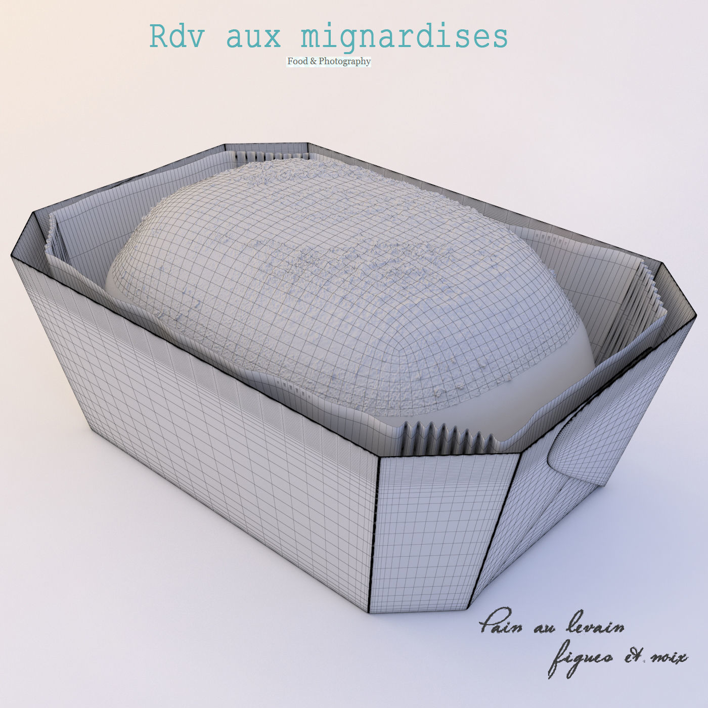 Sourdough bread 3D model_1