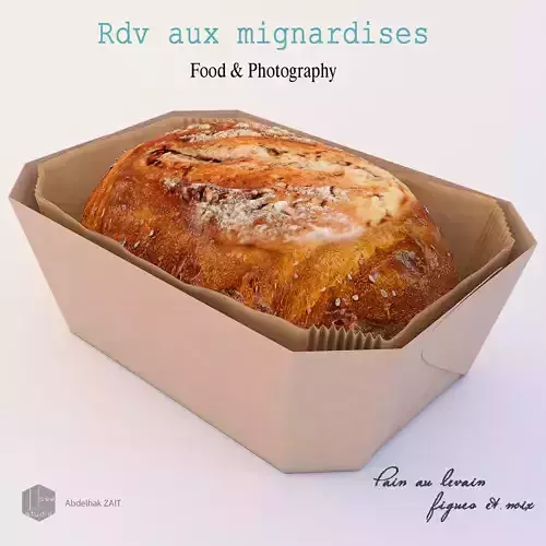 Sourdough bread 3D model