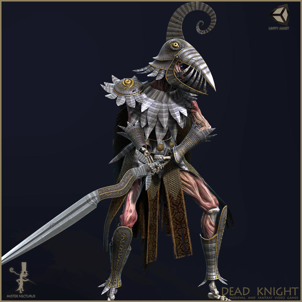 Dead Knight Low-poly 3D model_9