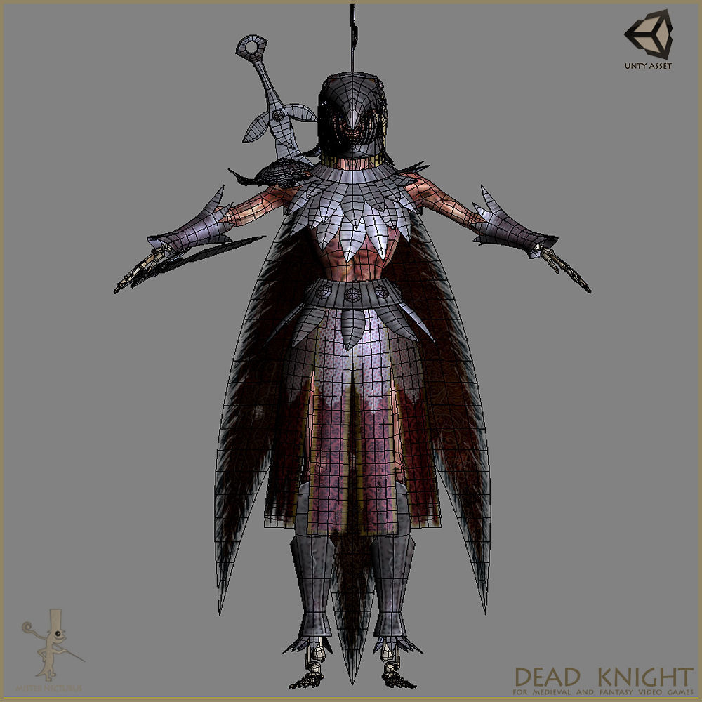 Dead Knight Low-poly 3D model_3