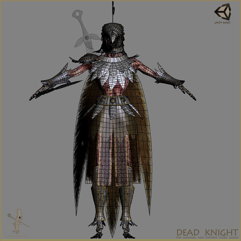 Dead Knight Low-poly 3D model_14