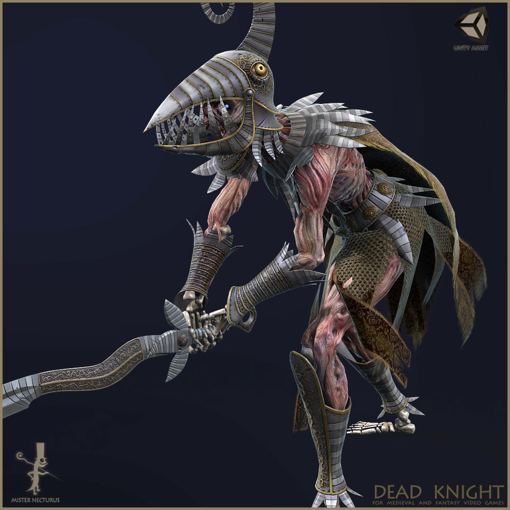 Dead Knight Low-poly 3D model_5