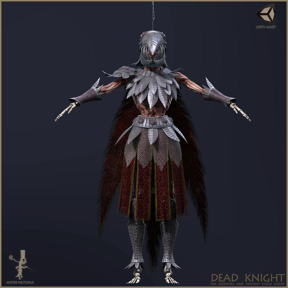 Dead Knight Low-poly 3D model_7