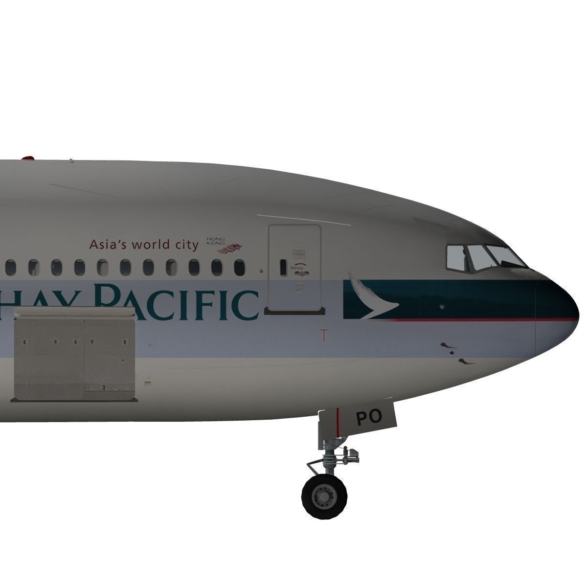Boeing 777-300ER Cathay Pacific 3D model_14