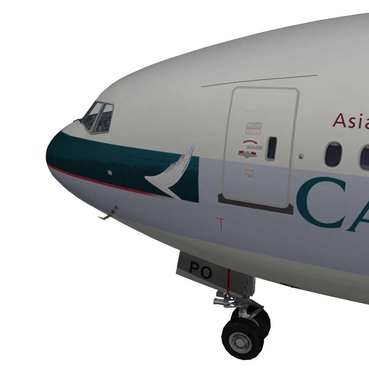 Boeing 777-300ER Cathay Pacific 3D model_7