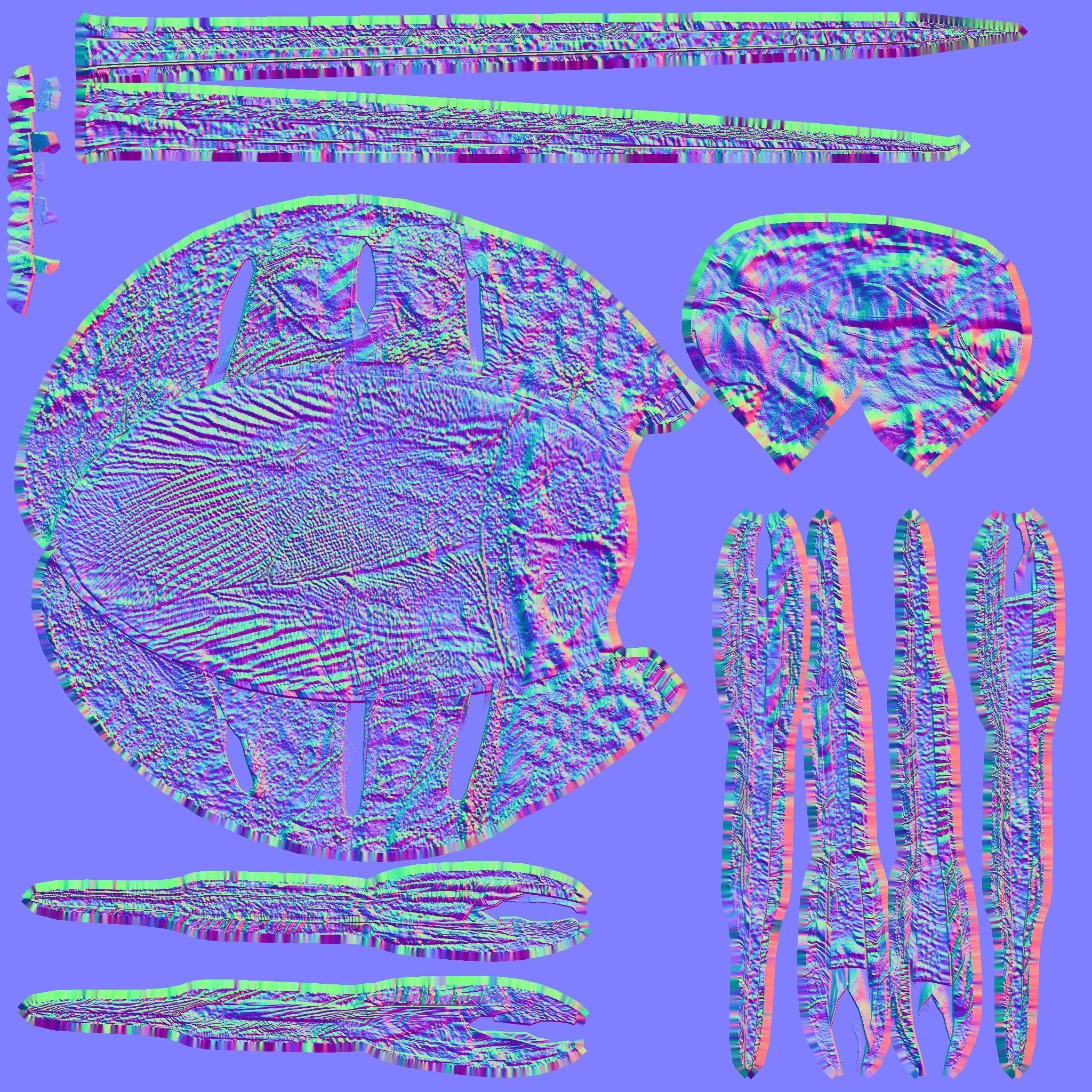 Cockroaches Animated Rigged Low-poly 3D model_6