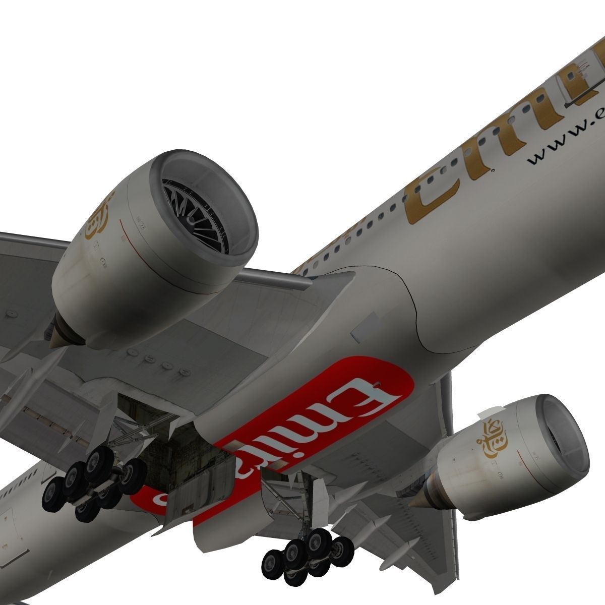 Boeing 777-300ER Emirates 3D model_11