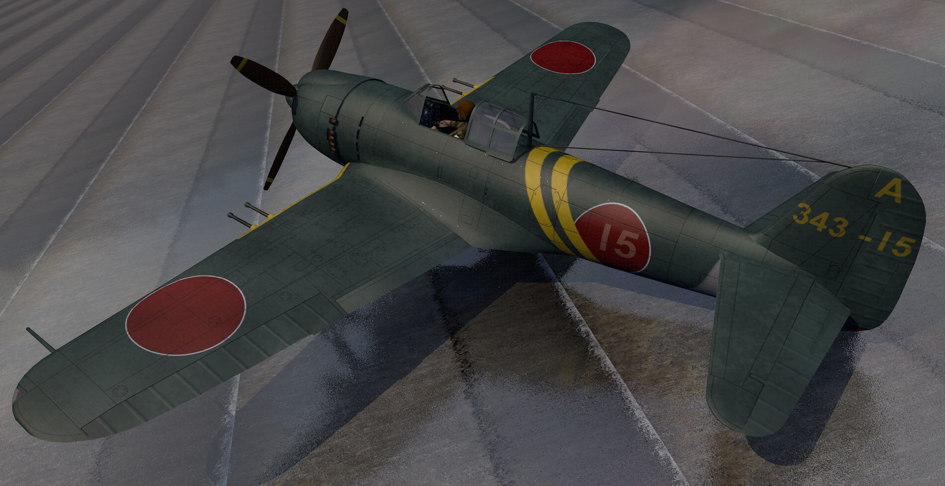 Kawanishi N1K2-J Shiden Kai - George 3D model_2
