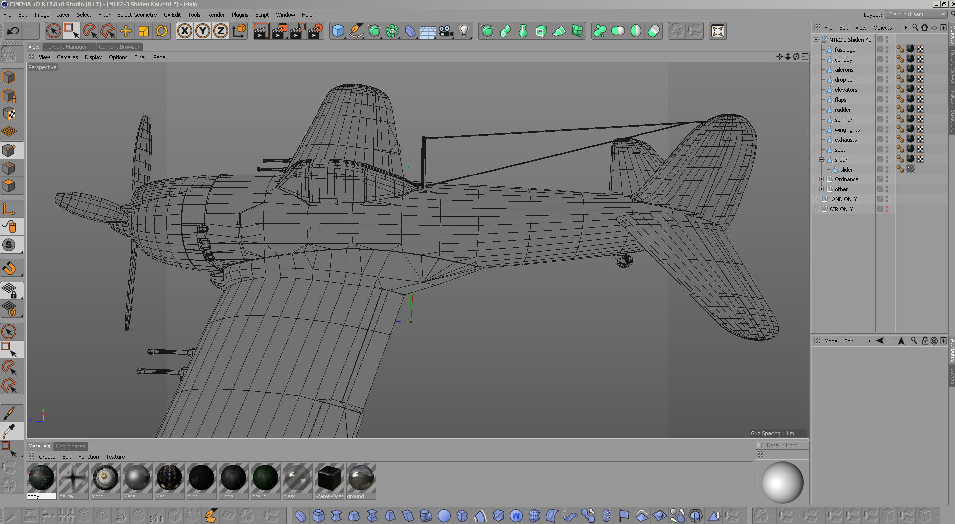 Kawanishi N1K2-J Shiden Kai - George 3D model_13