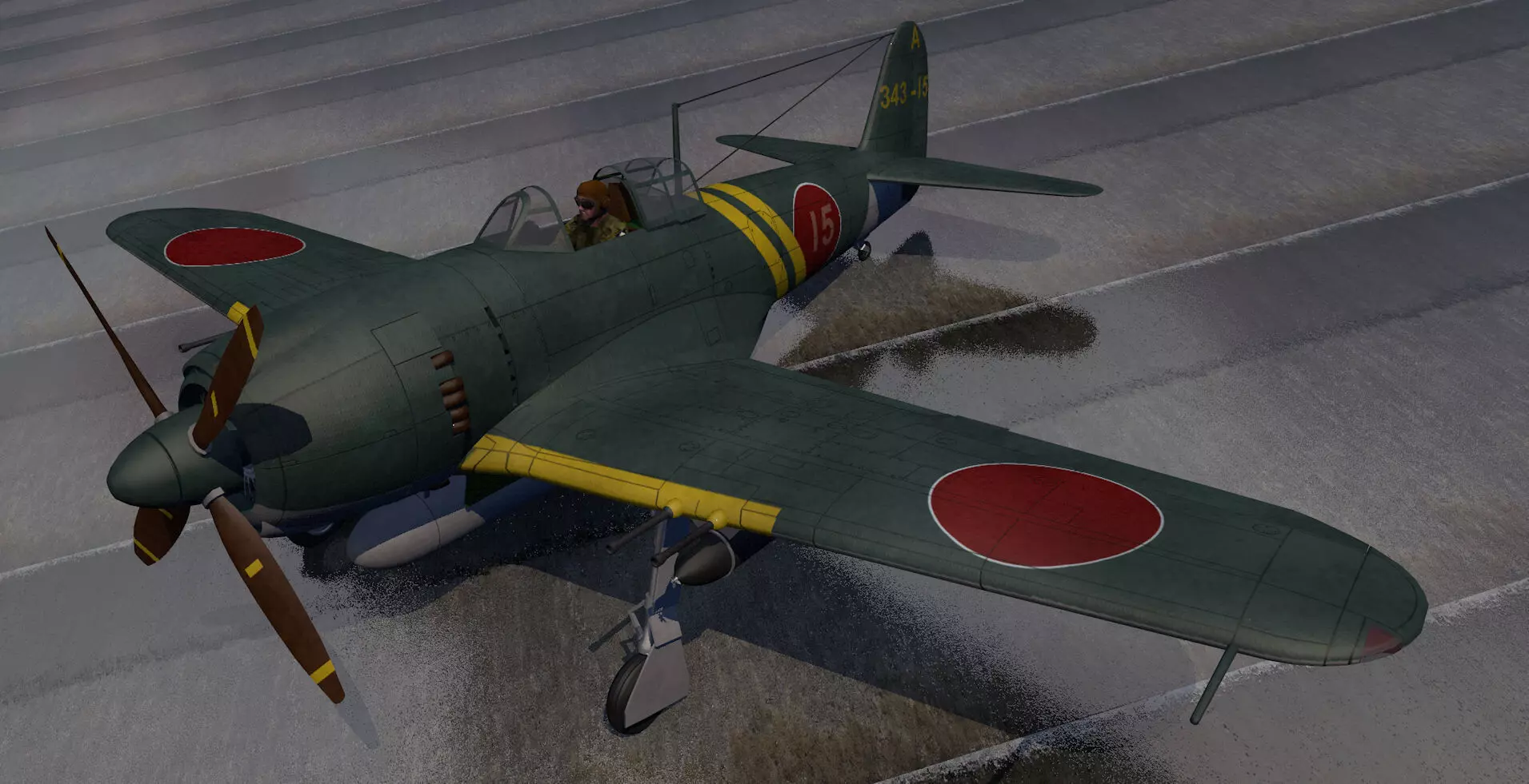 Kawanishi N1K2-J Shiden Kai - George 3D model_0