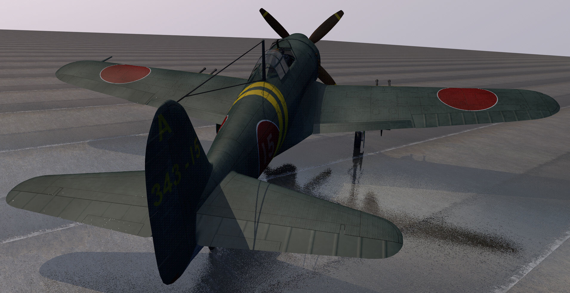 Kawanishi N1K2-J Shiden Kai - George 3D model_5