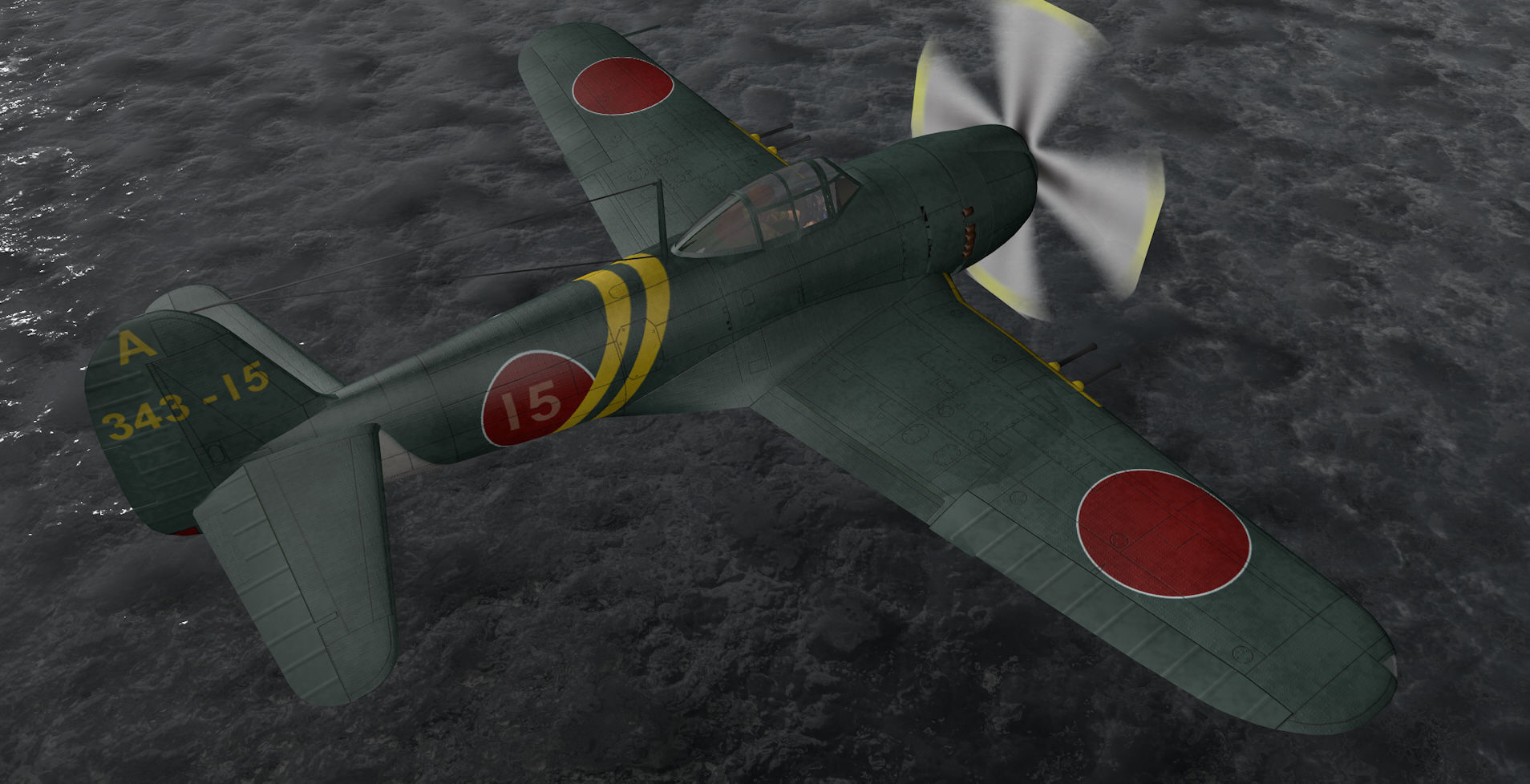 Kawanishi N1K2-J Shiden Kai - George 3D model_9
