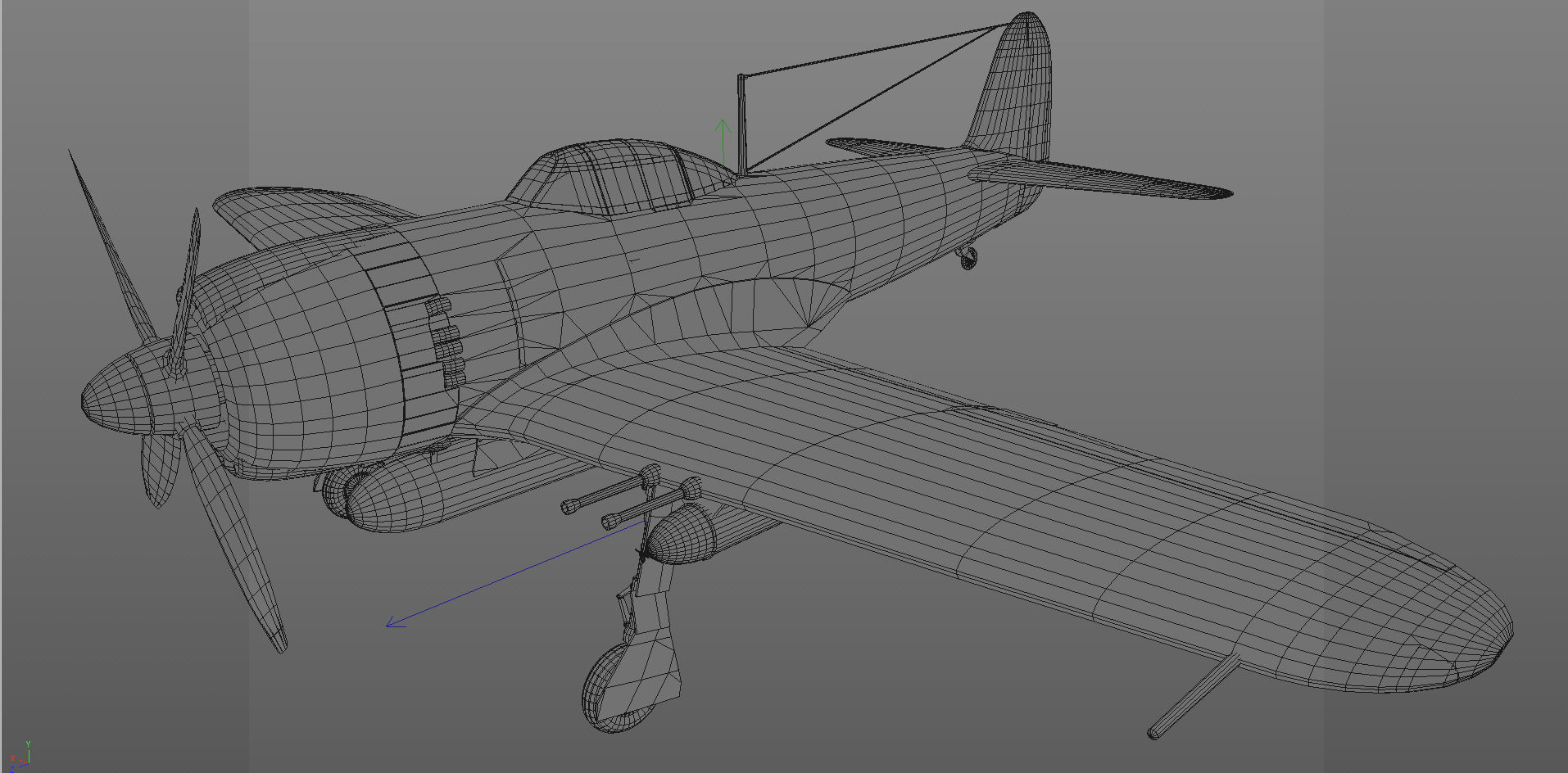 Kawanishi N1K2-J Shiden Kai - George 3D model_12