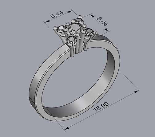 ENGAGEMENT RING 3D print model_4