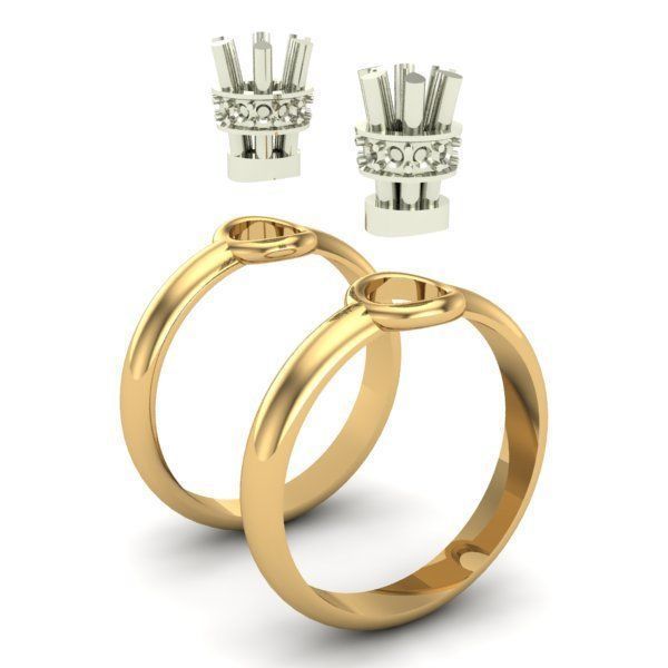 ENGAGEMENT RING 3D print model_3