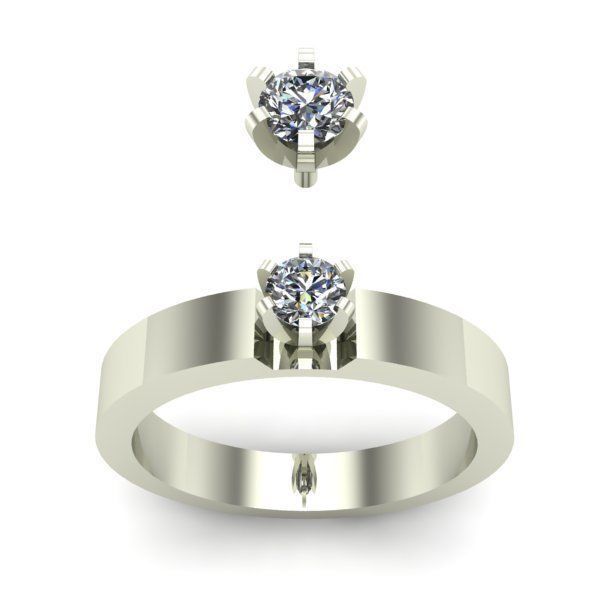 ENGAGEMENT RING 3D print model_1