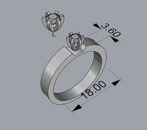 ENGAGEMENT RING 3D print model_4