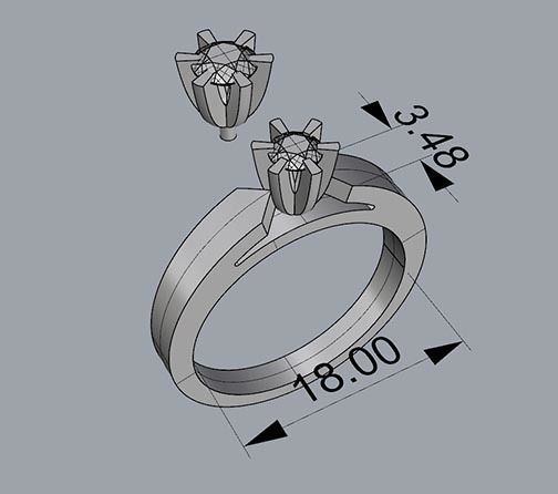 ENGAGEMENT RING 3D print model_4