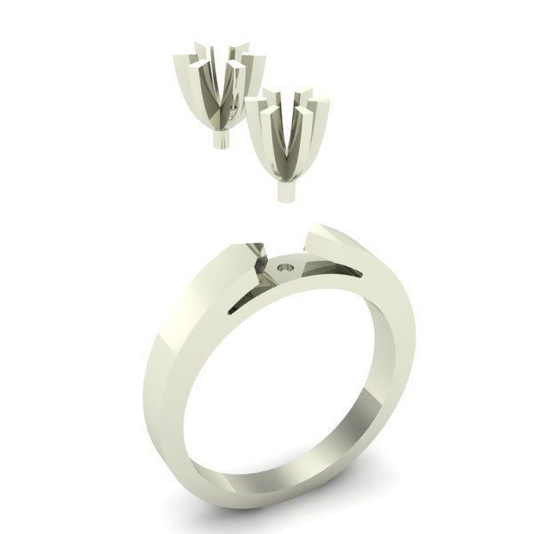 ENGAGEMENT RING 3D print model_3