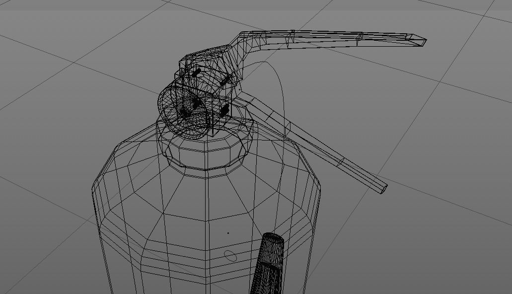 Fire Extinguisher Cylinder 3d Modeling Low-poly 3D model_9