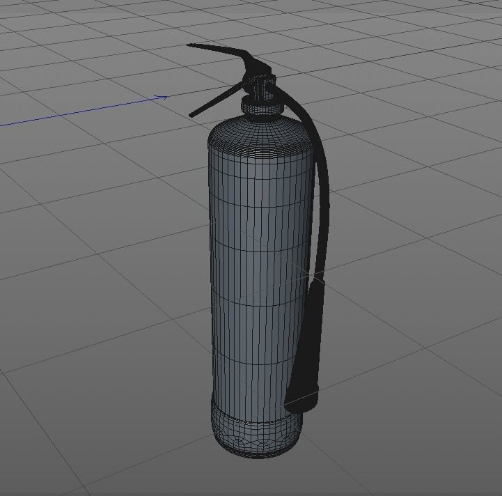 Fire Extinguisher Cylinder 3d Modeling Low-poly 3D model_11