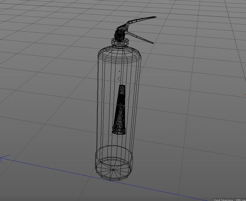 Fire Extinguisher Cylinder 3d Modeling Low-poly 3D model_7