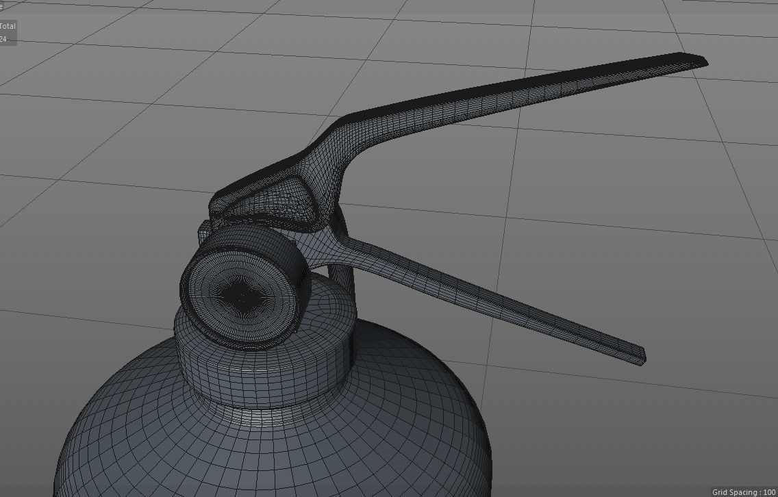 Fire Extinguisher Cylinder 3d Modeling Low-poly 3D model_15