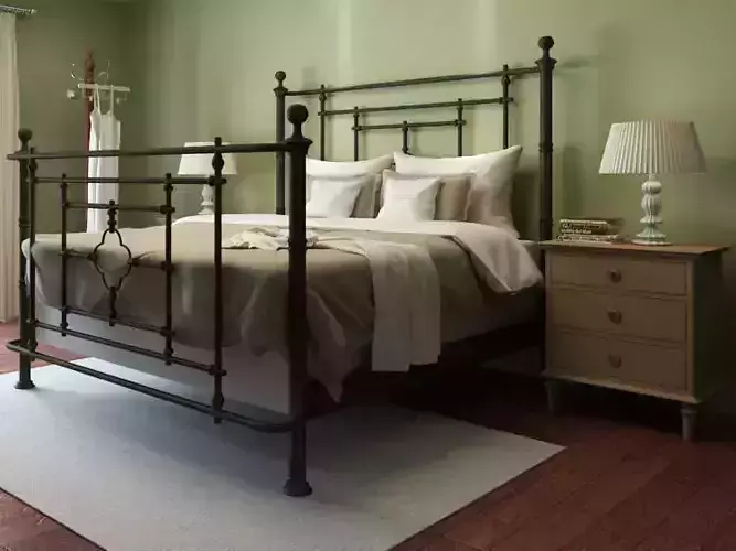 American vintage wooden bed4