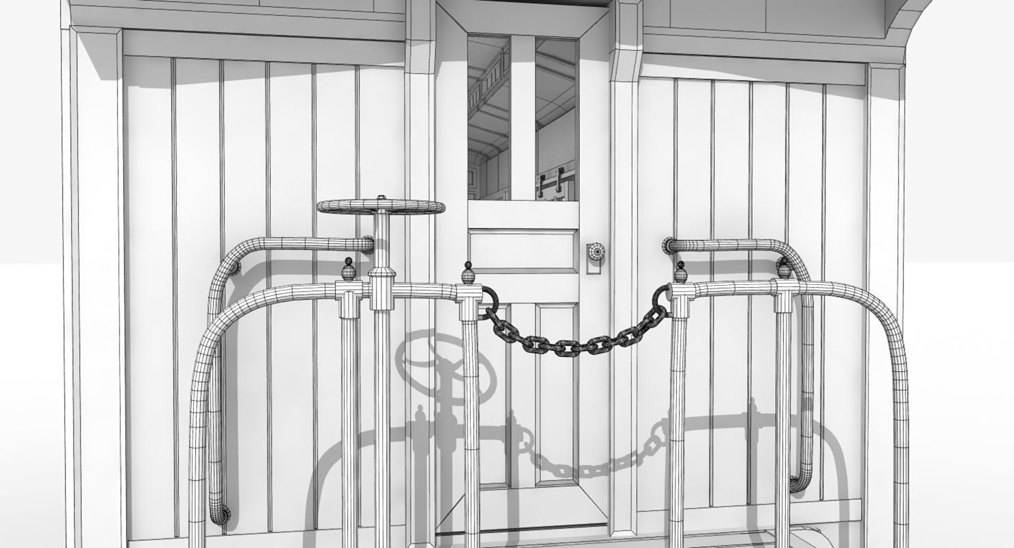 PRR Baggage Car 3D model_9