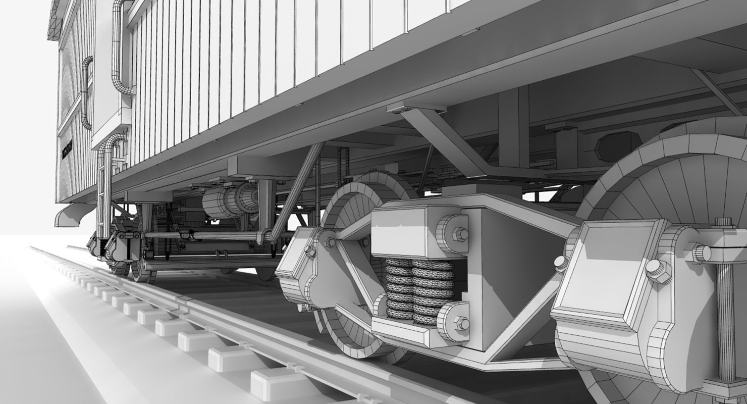 PRR Baggage Car 3D model_7