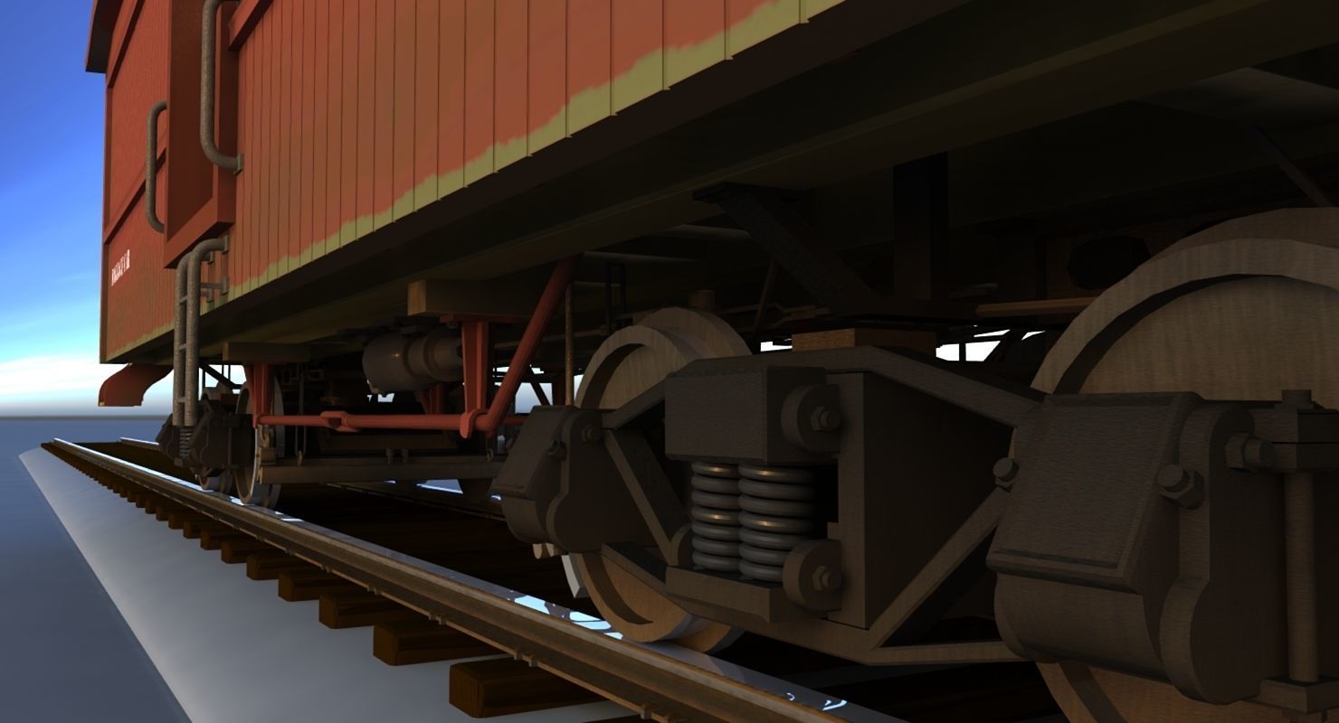 PRR Baggage Car 3D model_6