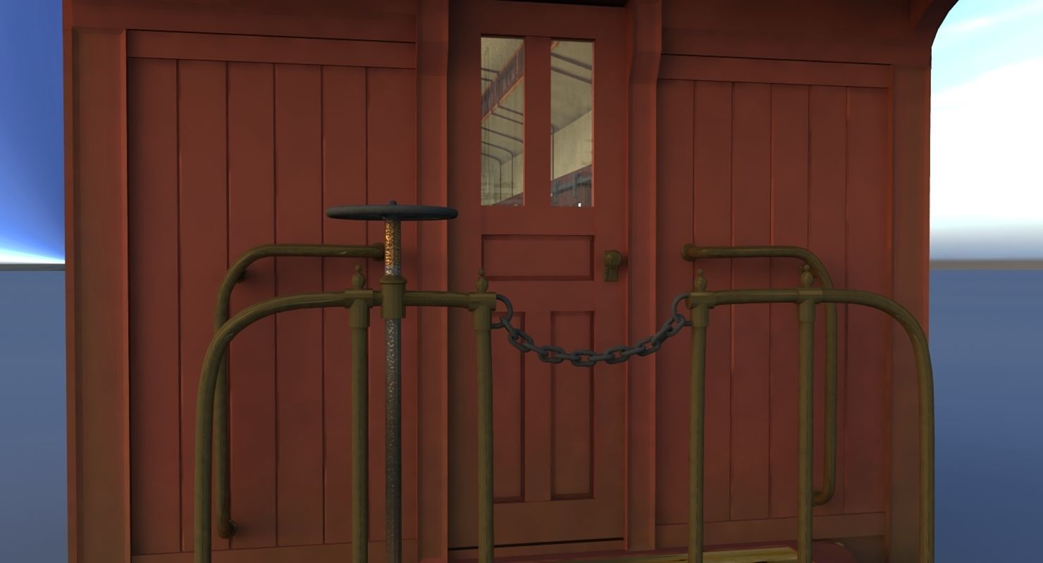 PRR Baggage Car 3D model_8