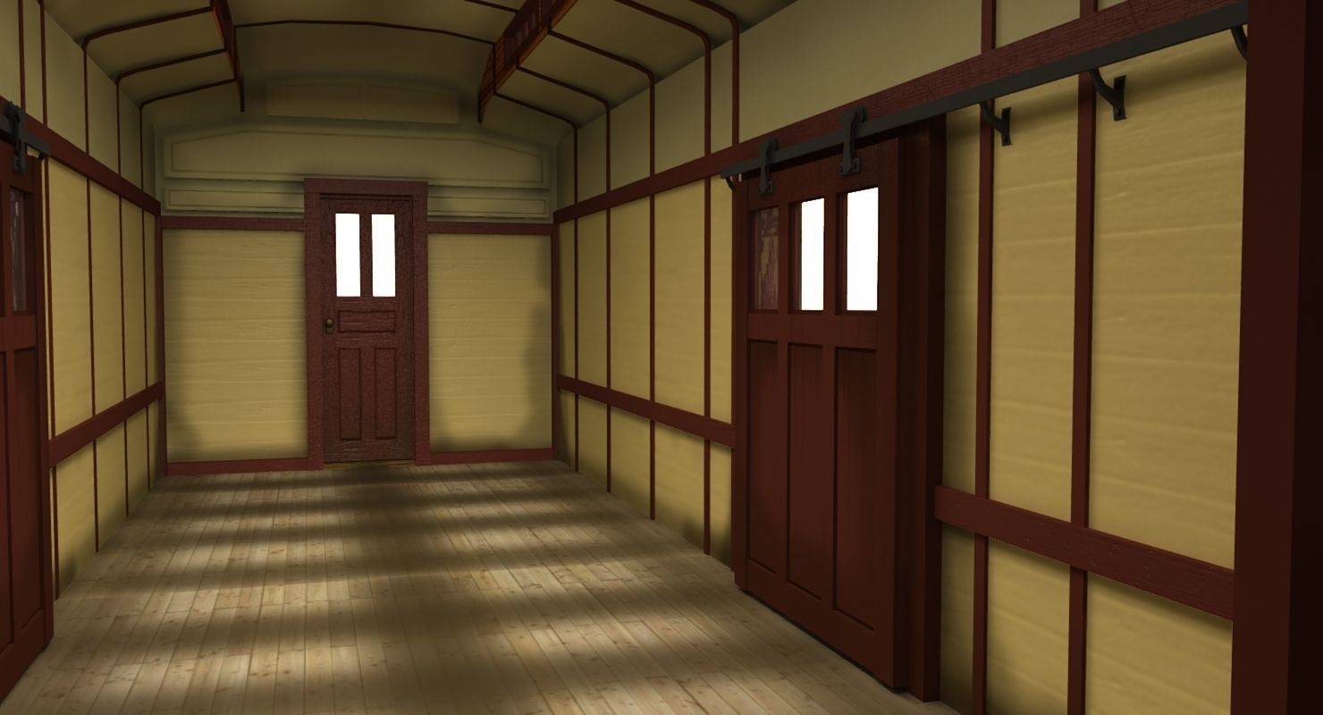 PRR Baggage Car 3D model_10