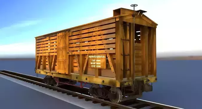 PRR Stock Car  3D model PRR Stock Car  3D model