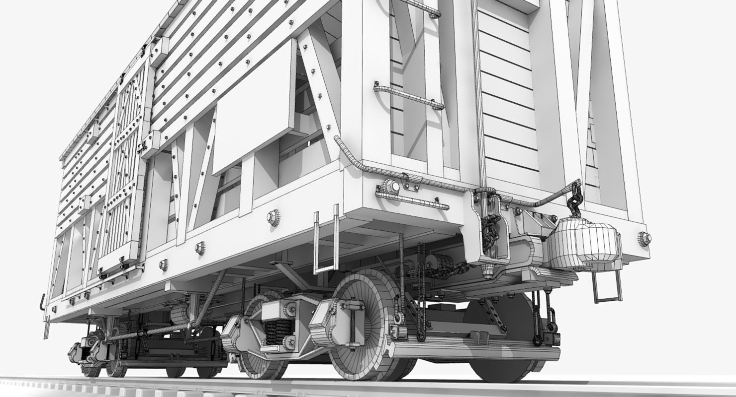 PRR Stock Car  3D model_5