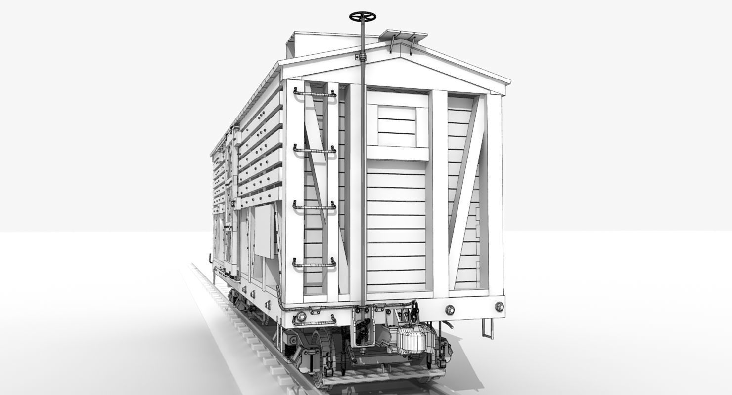 PRR Stock Car  3D model_9