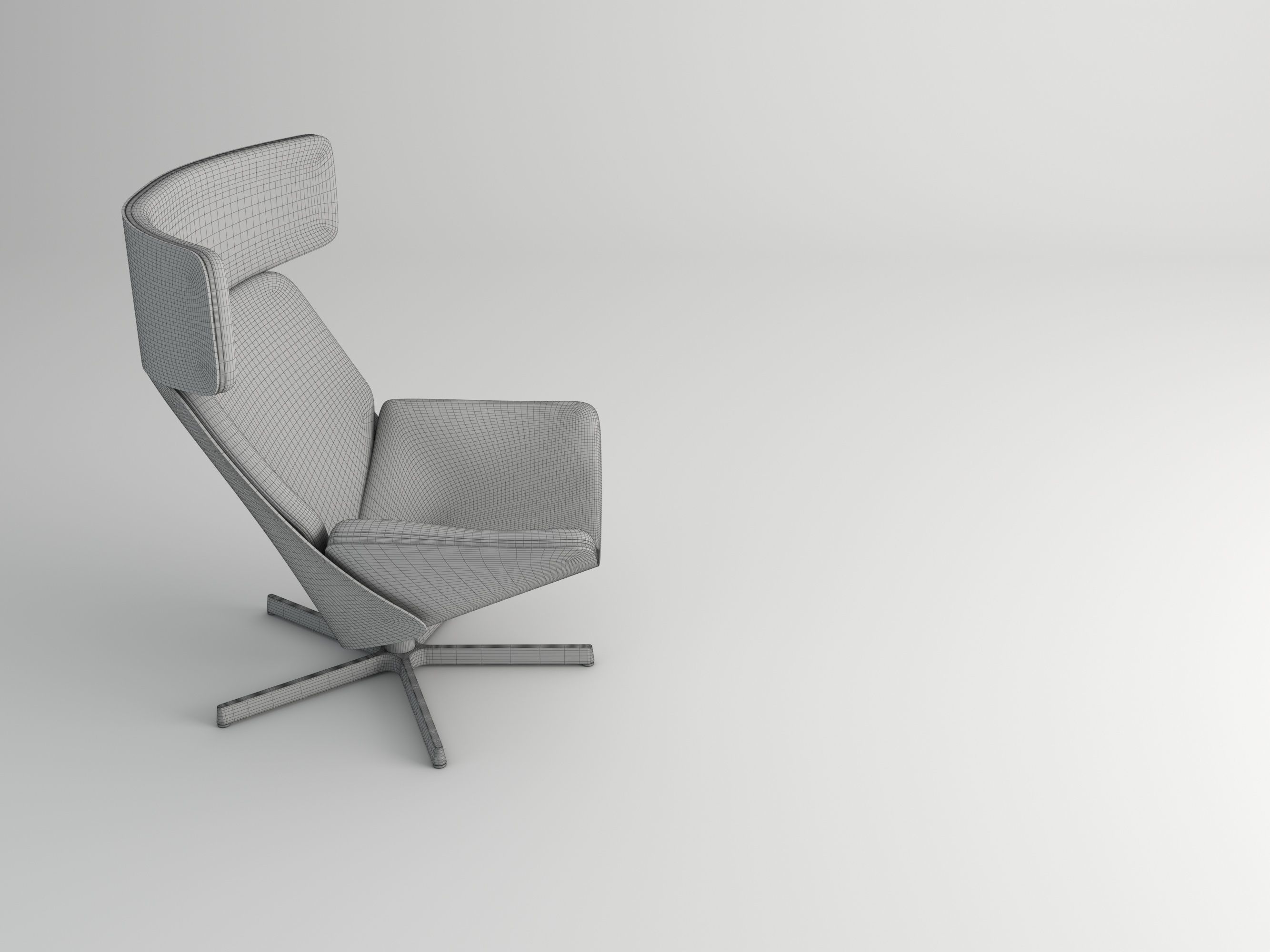 Almora armchair 3D model_1