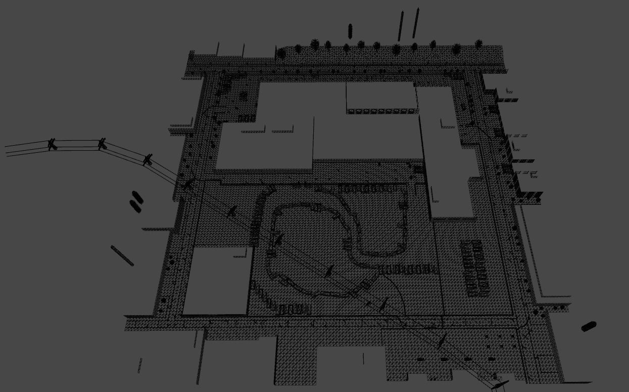 Industrial Area Racing Track Low-poly 3D model_2