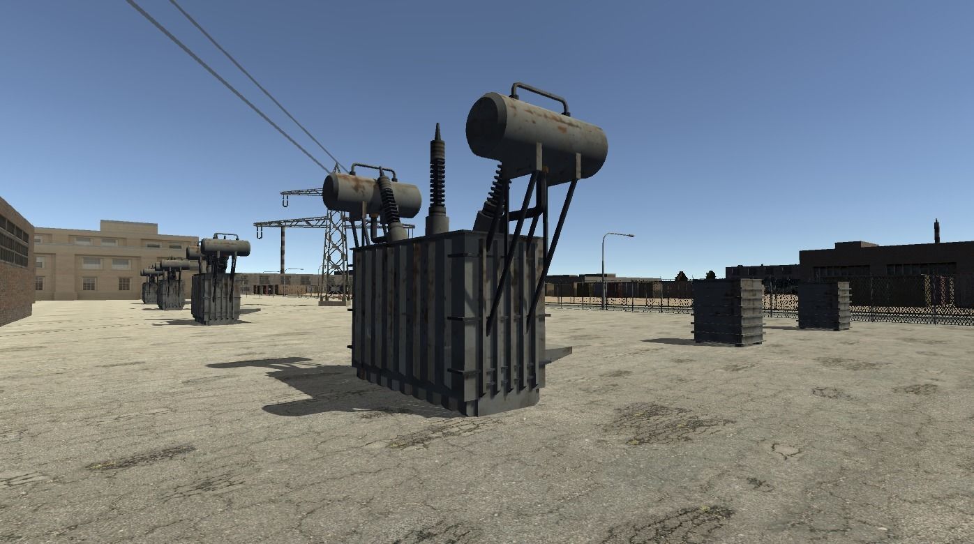 Industrial Area Racing Track Low-poly 3D model_3