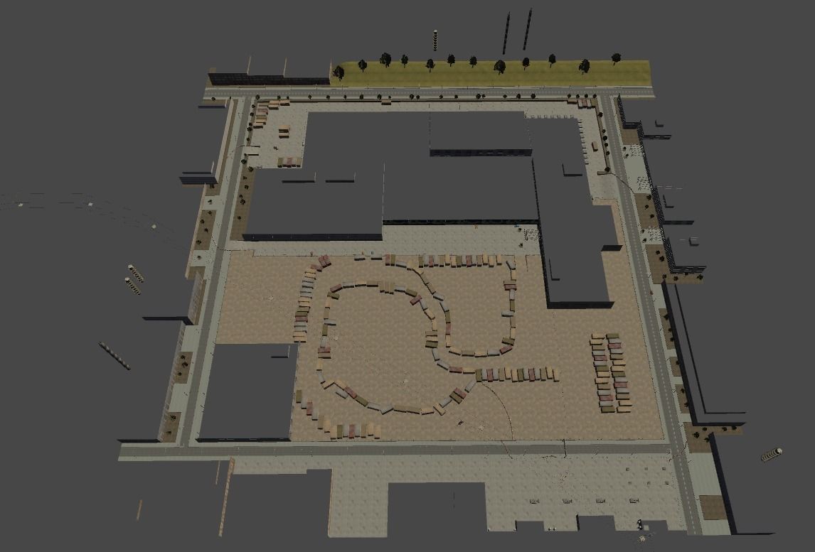 Industrial Area Racing Track Low-poly 3D model_1