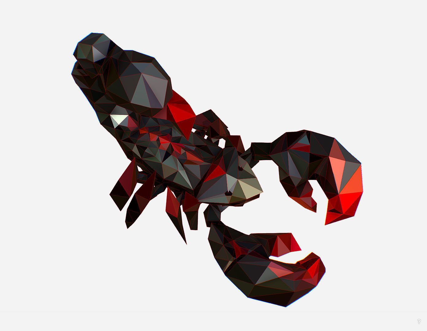 Scorpion - Black Scorpio Animated Low Poly Art  Low-poly 3D model_3